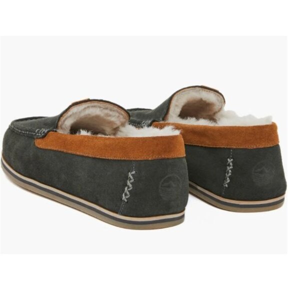 NEW Hari Mari Men Hacienda Pewter Gray Shearling Lined Slipper Size 12 $160 [jb] - Picture 3 of 14